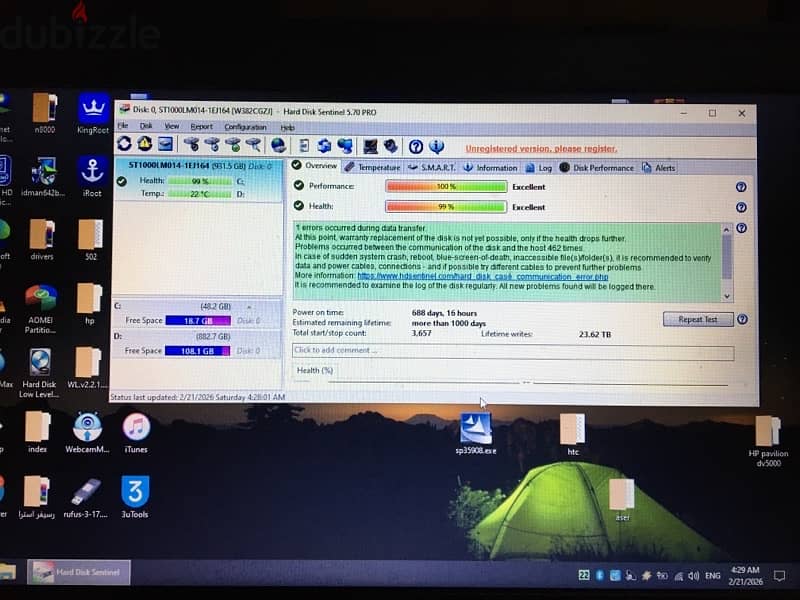 Laptop SSHD 1000GB 2