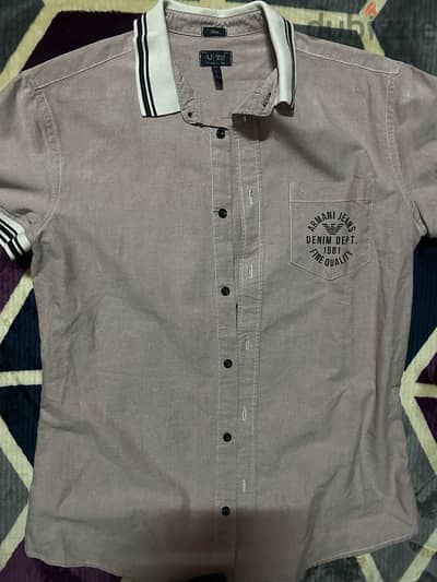 Armani original shirt قميص ارمانى اصلى نص كم شيك جدا