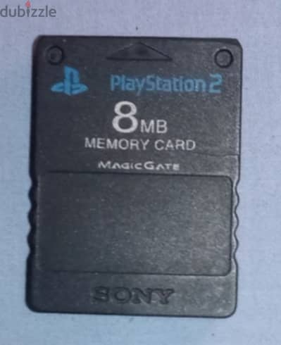 كارت ميموري بلايستيشن ٢ (PS2 Memory Card) مساحة ٨ ميجا.