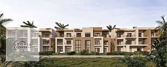 شاليه للبيع في Tilal Shores بمساحة 134م، 3 غرف + غرفة ناني، 3 حمامات، متشطّب بالكامل ودايركت على اللاجون