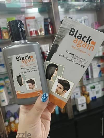 Black Again Hair Cream يعيد للشعر الابيض لونه الطبيعي