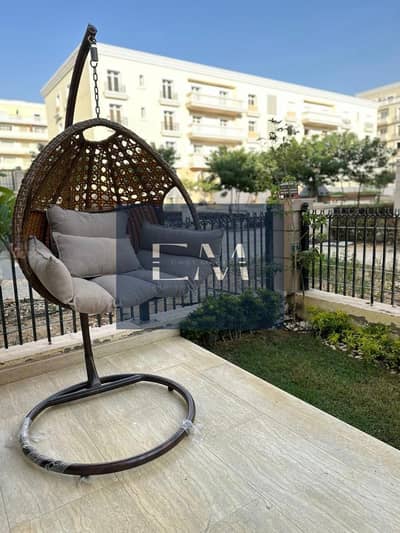 للإيجار – شقة أرضي بحديقة في Hyde Park Compound – التجمع الخامس