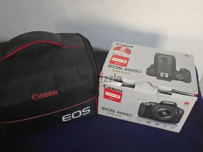 كاميرا Canon EOS 4000d  شاتر اقل من ٢٠ صوره  + شنطه كانون + كارت ميموي