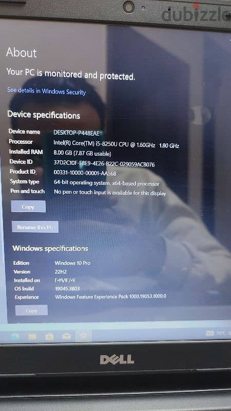 laptop Dell core i5 gen8 3