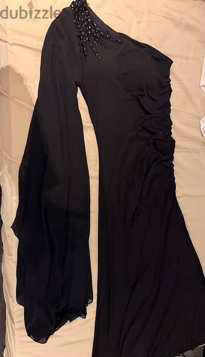 long dress soirée one shoulder