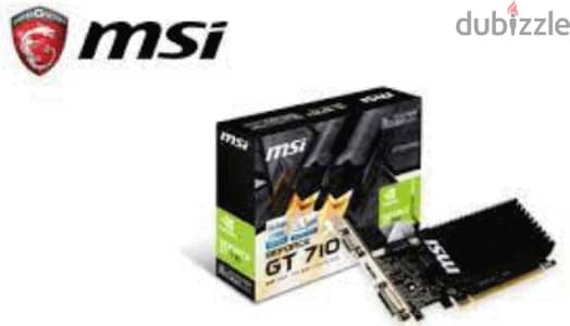 New VGA MSI GeForce GT 710  DVI-D, D-Sub, HDMI, 2GB