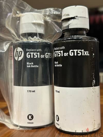 hp black ink GT51 or GT51XL - حبر طابعة hp