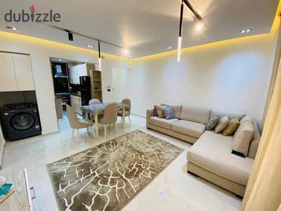 Furnished apartment for rent in Degla Maadi, very sunny first floor, two bedrooms and a bathroom, modern finishing, very special location, suitable for both short and long term, contact 01117481421