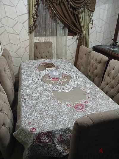 سفرة كاملة خشب طبيعي زان كالجديدة وليس بها أي عيب المعاينة الأسكندرية