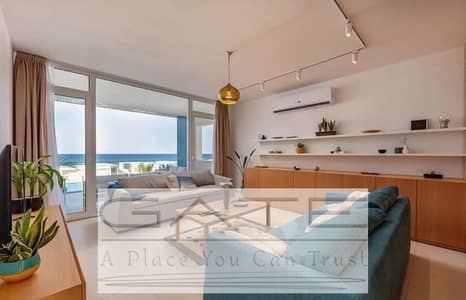 Resale: Lowest price two-bedroom chalet for sale in Monte Galala, Ain Sokhna – Sea and lagoon view – Fully finished – Second floor – Delivery 2027
