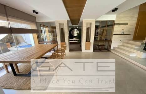 Luxury standalone villa for sale with a direct panoramic view of the sea and crystal lagoon + private swimming pool inside ilmonte Galala Ain Sokhna