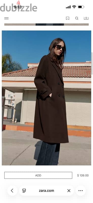 coat zara from Canada Burgundy 3