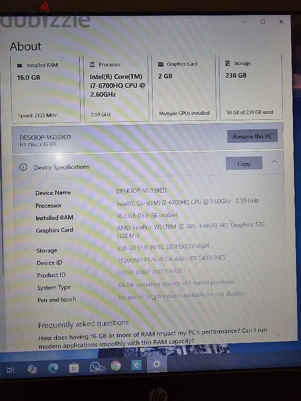 zbook g3 like new 2