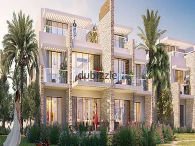 شاليه بإطلالة مميزة للبيع تشطيب كامل مع التكييفات، طرح جديد في سيلفر ساندز سيدي حنيش من شركة أورا.