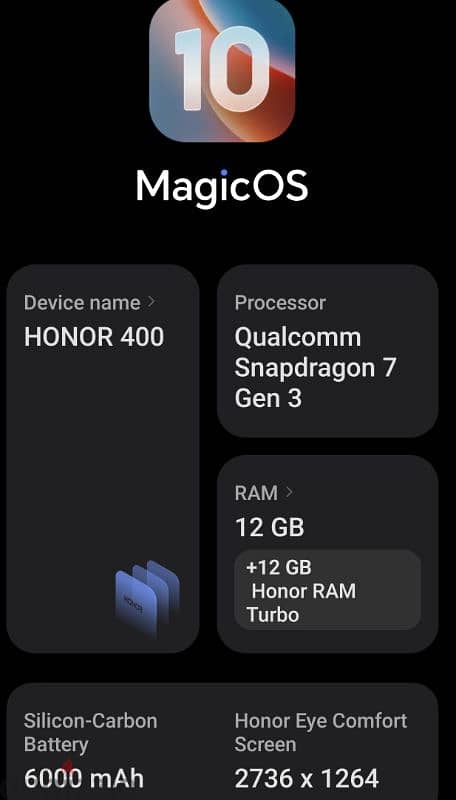 honor 400 magic os 6