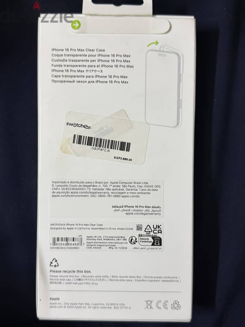 Apple original clear case-16 pro max 1