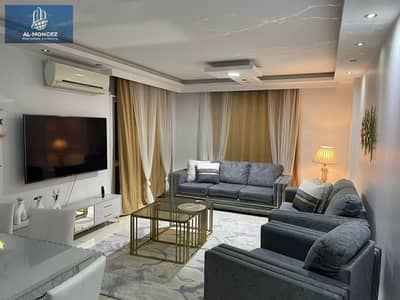 Furnished apartment for rent, area 135 m, hotel-style finishes in Madinaty, New Cairo settlement.