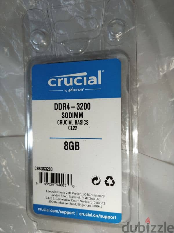 Crucial Ram 8 GB DDR4 3200 New 2