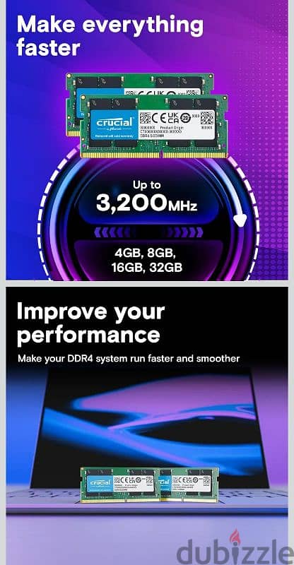 Crucial Ram 8 GB DDR4 3200 New 4