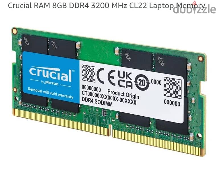 Crucial Ram 8 GB DDR4 3200 New 5