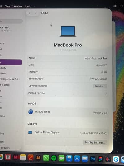 Macbook M2 2022 13 inch