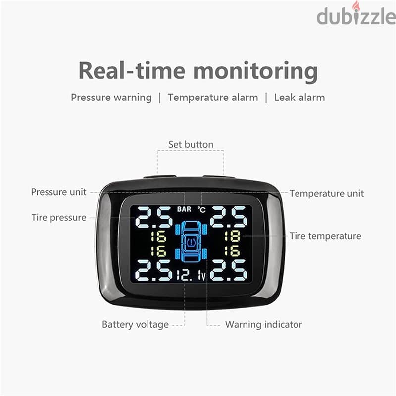 TPMS Tyres Sensors internal hidden with screen and  USB 3