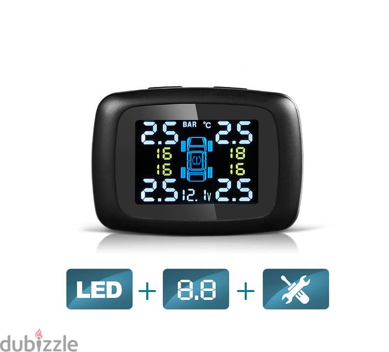 TPMS Tyres Sensors internal hidden with screen and  USB 7