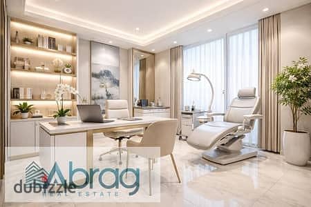 A 51m² clinic with finishing and air conditioning is for sale in Al Wara Mall, Sheikh Zayed, with a down payment of 660,000 and a special discount for