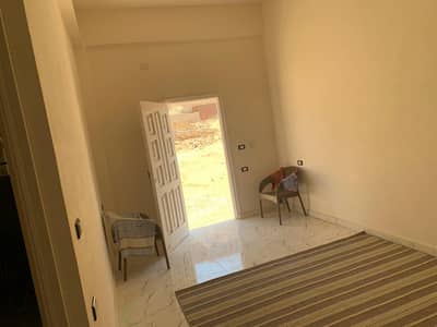 Furnished apartment for sale in Marsa Matruh Mina Hashish, 3rd row from sea, ground floor with garden, immediate delivery, installments available.