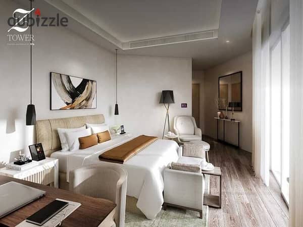 I own a 183 square meter finished apartment with air conditioning in Zaid Towers, Sheikh Zayed
