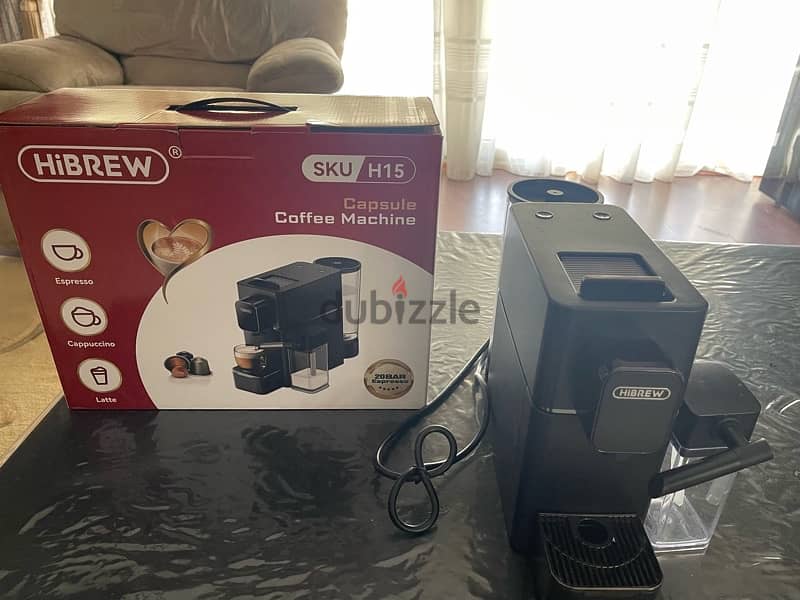 ماكينة إسبريسو وكابتشينو هايبرو HiBREW H15 بحالة الممتازة والسعر لقطه