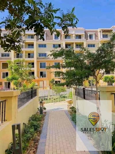 Lowest market price: 3-bedroom apartment for sale in Sarai Compound, facing the Fifth Settlement entrance, with a 54% discount.