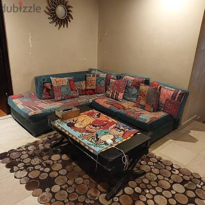 كنبة حرف L للبيع ماركة carpet city