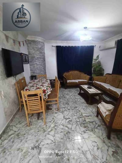 For rent, a furnished apartment in Zahraa El Maadi, Lower Maadi. Quiet and upscale location.