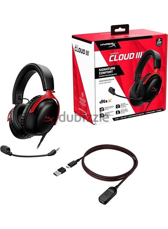 HyperX Cloud III – Wired Gaming Headset, PC, PS5, Xbox Series 2