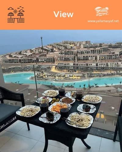 ViewDaily Rent Chalet in IL Monte Galala Ain Sokhna – Sea & Lagoon View – 3BR