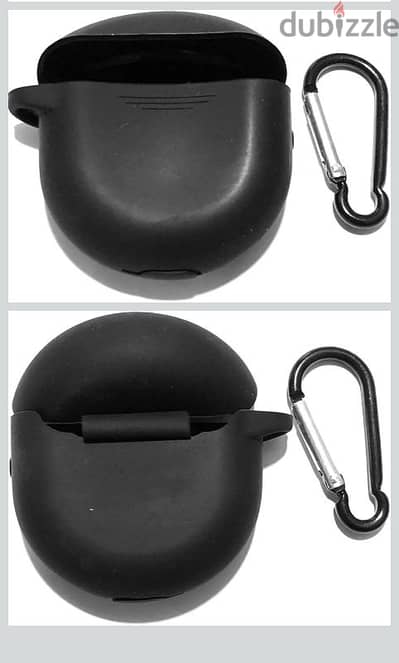 Silicone Anti-lost Protective Cover for Realme Buds Air 2 - Black