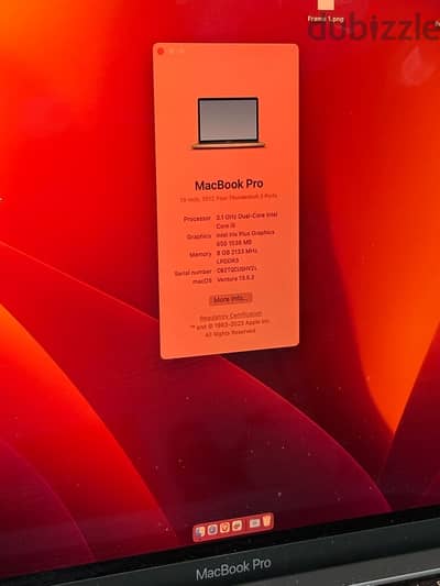 macbook pro 13inch 2017 touch bar