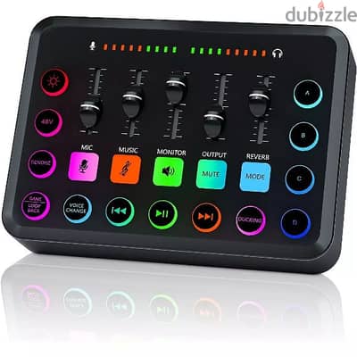 F11 Gaming Audio Mixer Interface, 48V Phantom Power, Voice Change
