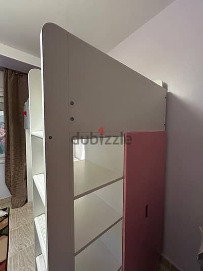 Ikea Loft bed, desk and shelf