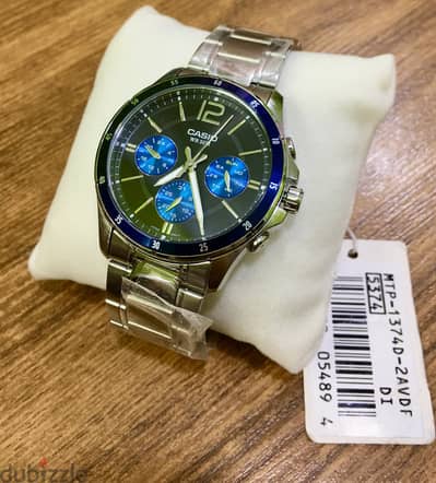 ساعة كاسيو أصلية جديدة زيرو لم تستعمل Casio MTP-1374D-2AVDF