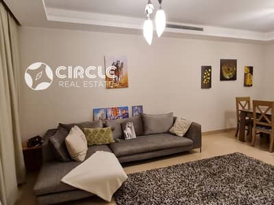 شقة بحديقة بموقع متميز مفروشة جاهزة للإيجار في كايرو فيستفال سيتي (CFC - Festival Living 1) التجمع الخامس القاهرة الجديدة