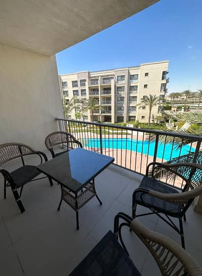 شقة للبيع في Marassi Marina 2 فيو بول مميز، مساحة 124م، 2 غرفة نوم و2 حمام، مفروشة بالكامل، جاهزة للاستلام، موقع رائع داخل مراسي بالقرب من الخدمات.