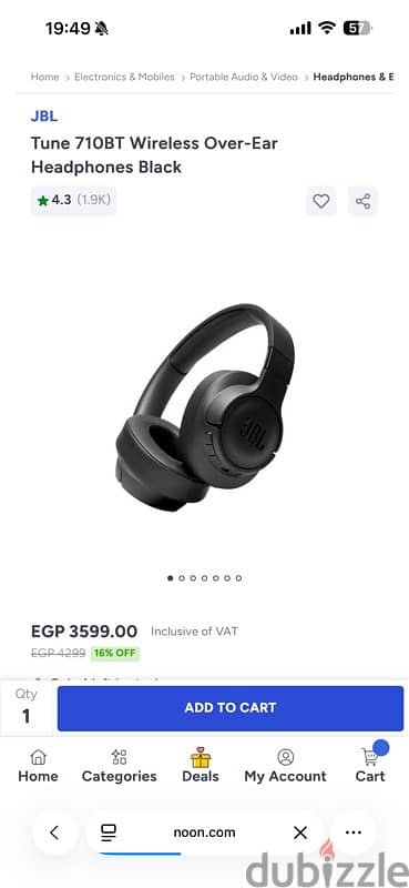 JBL bluetooth 710B. سماعة بلوتوث اصلية موديل 710
