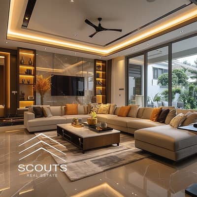 Villa for Sale Immediate Receipt 566m - 3 Floors 5 Bedrooms View Club House For Sale in Hyde Park New Cairo on Al-Teseen Heart of New Cairo AUC