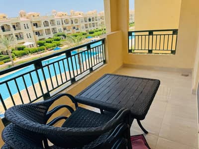 Chalet for sale in La Sirena Palm Beach Village, Ain Sokhna, fully furnished, with a sea view.