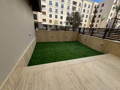 للايجار شقة ارضي 149م بحديقة 50م بالتكيفات في فيلدج ويست الشيخ زايد بالقرب من هايبر وان و كابيتال و اركان و القرية الذكية