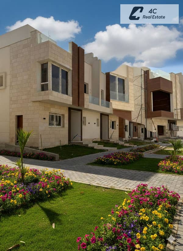 Twin house villa for sale in Azzar 2 is available at a price one million less than the market price ready to move 300 m 4 bedrooms semi finished