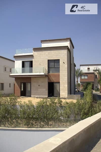 Twin house 300 m for sale, 4 bedrooms in Azzar 2 Compound, Fifth Settlement, landscape view, in prime  location, double view Azzar 2 Infinity