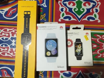 Realme watch 2pro, Hwawi watch fit 2, Hwawi band7   قابل للتفاوض للبيع
